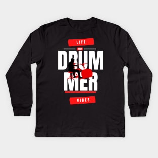 drummer Kids Long Sleeve T-Shirt